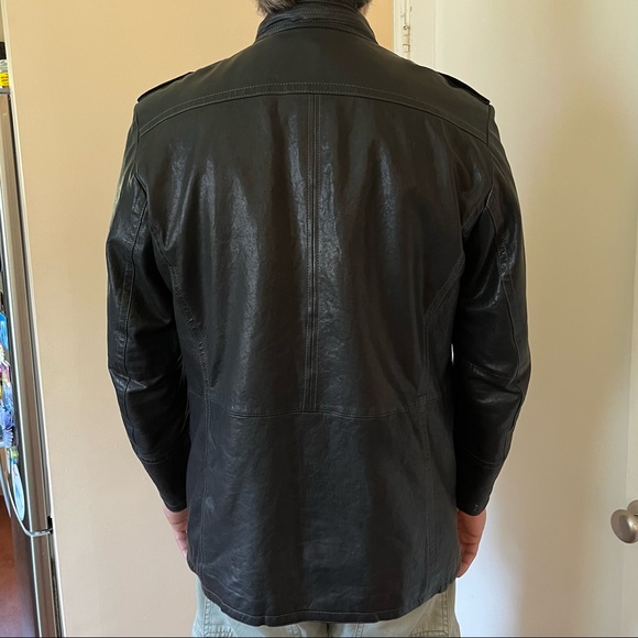 Men’s Leather Jacket Black Large Gimo’s Barcelino Italian European Style - Picture 3 of 7